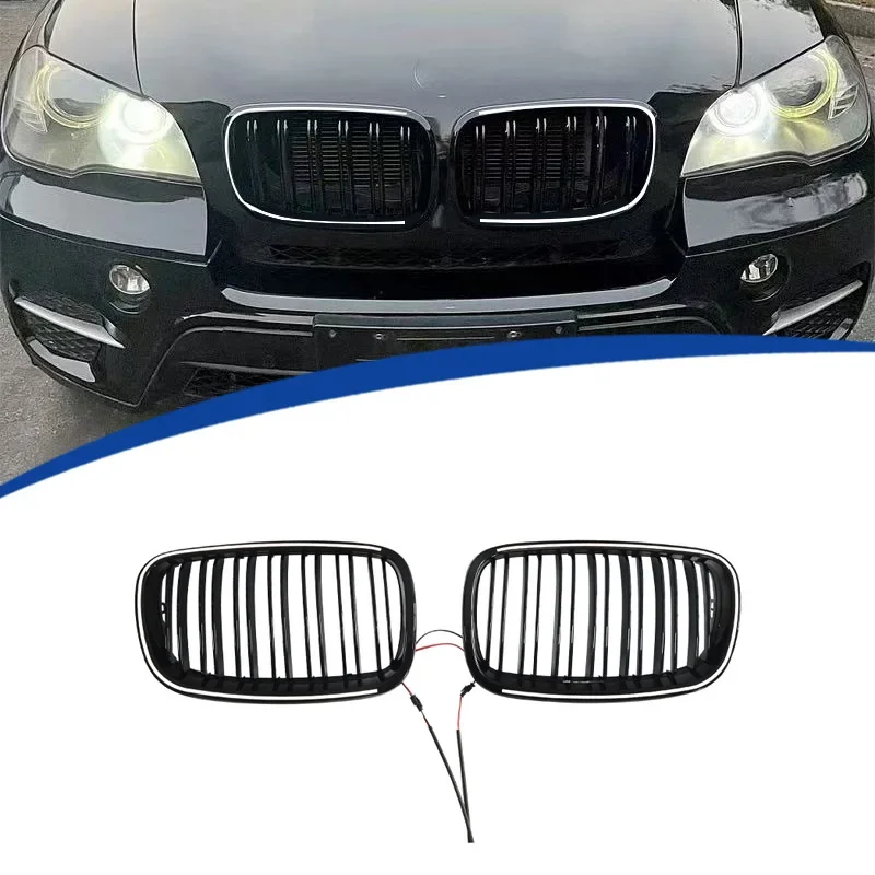 Car Racing Grill LED Illuminated Grille X5 E70 X6 E71 2007-2013 Dual-line Repla