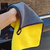 1/2/6pcs Microfiber Cleaning Towel Thicken Soft Drying Cloth Car Body Washing Towels Double Layer Clean Rags Car Accessories 2