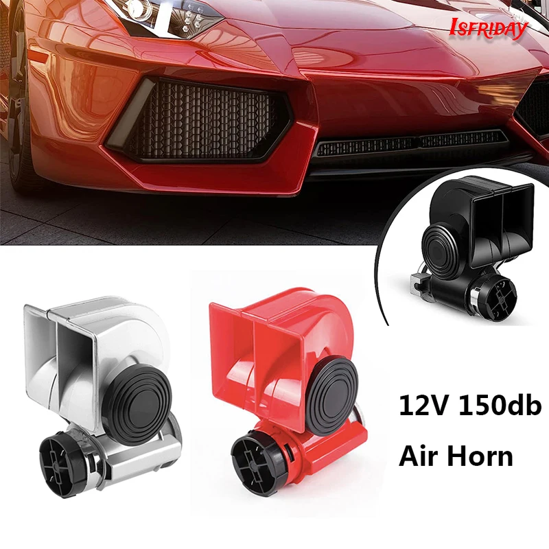 

Snail Air Horn With Compressor Relay Harness 12V 150db Super Loud Dual Tone Car Horn For Truck Motorcycle Car Accessory