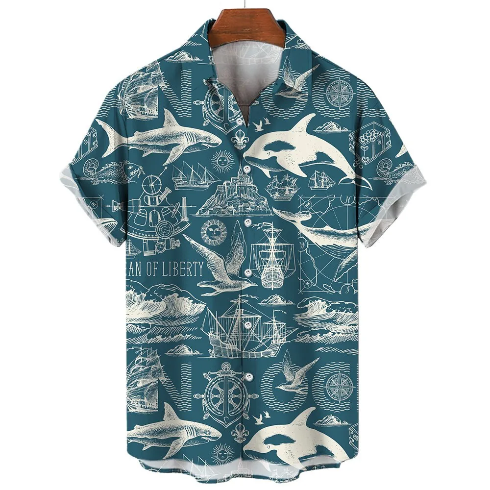 

Мужская рубашка Aloha для отпуска, стиль 4
