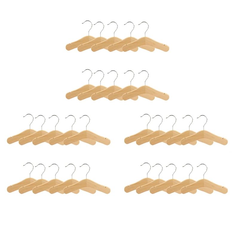 

Promotion! Wooden Baby Hangers,Kids Hangers,Notched Shoulder Design For Children Clothes,Decoration Hanger,30 Pack,Small