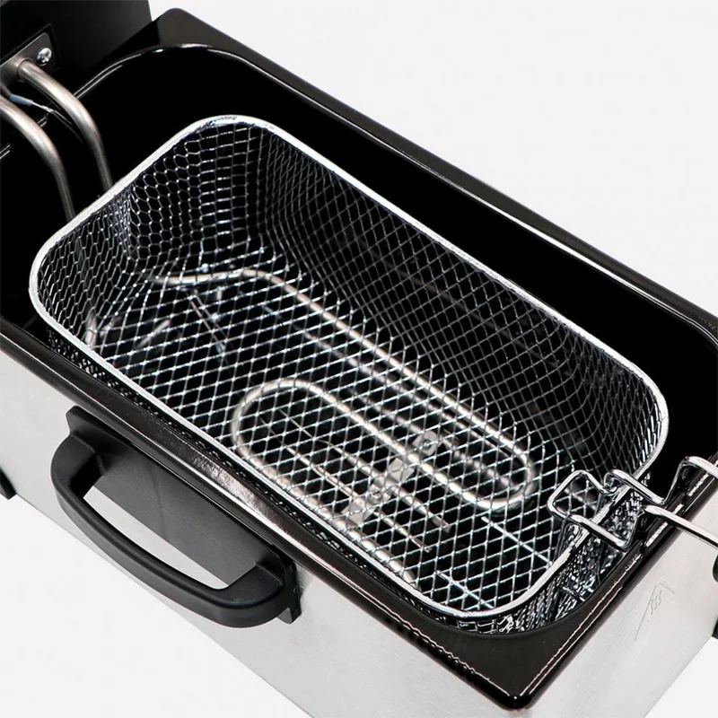 Powerful Electric Deep Fryer Anti-Scald Stainless Steel Adjustable Temperature Commercial Home Small Electric Fried Oven