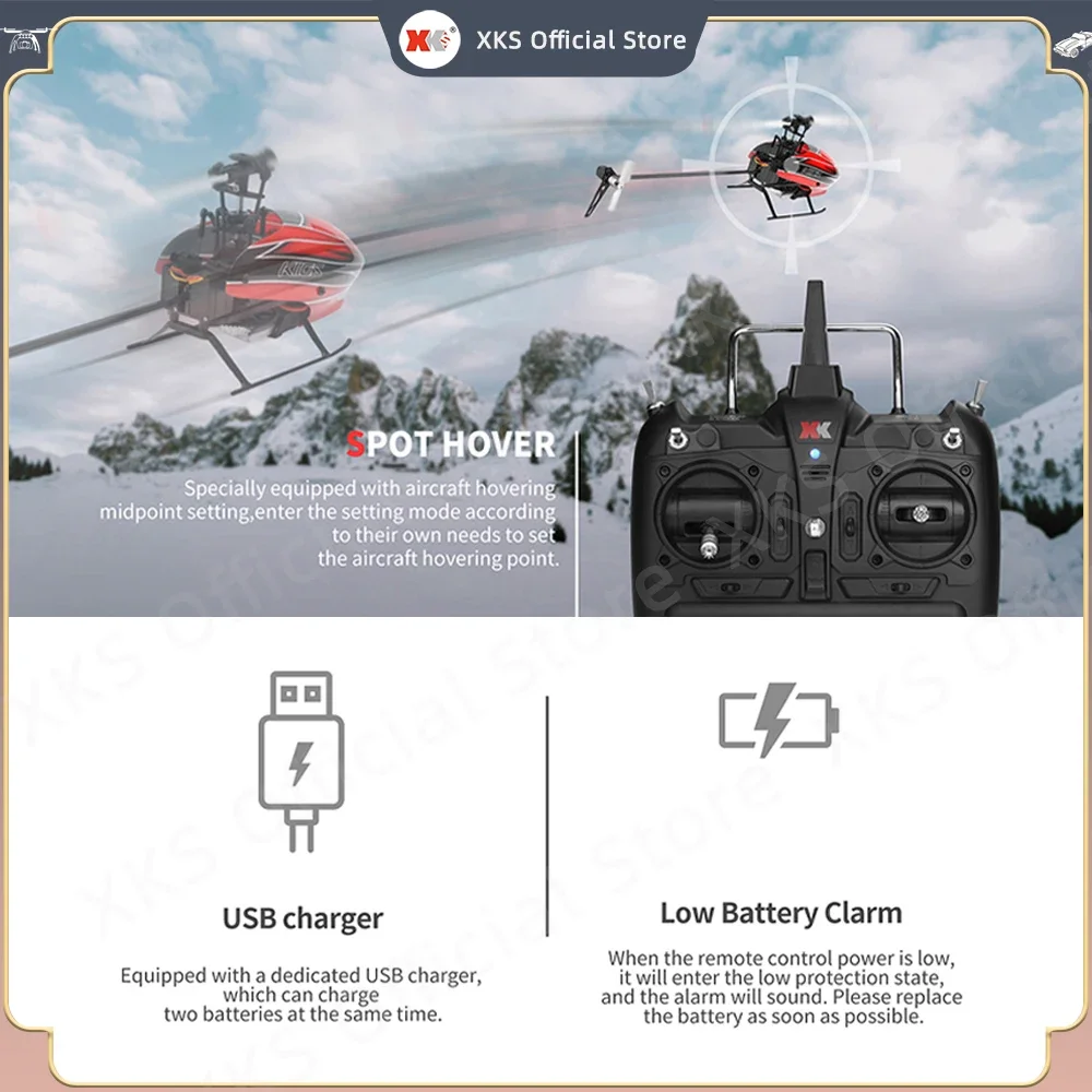 Wltoys XKS K110S RC Helicopter Remote Control Drone BNF RTF 2.4G 6CH 3D 6G System Brushless Motor RC Quadcopter Toy Gift for Kid 2