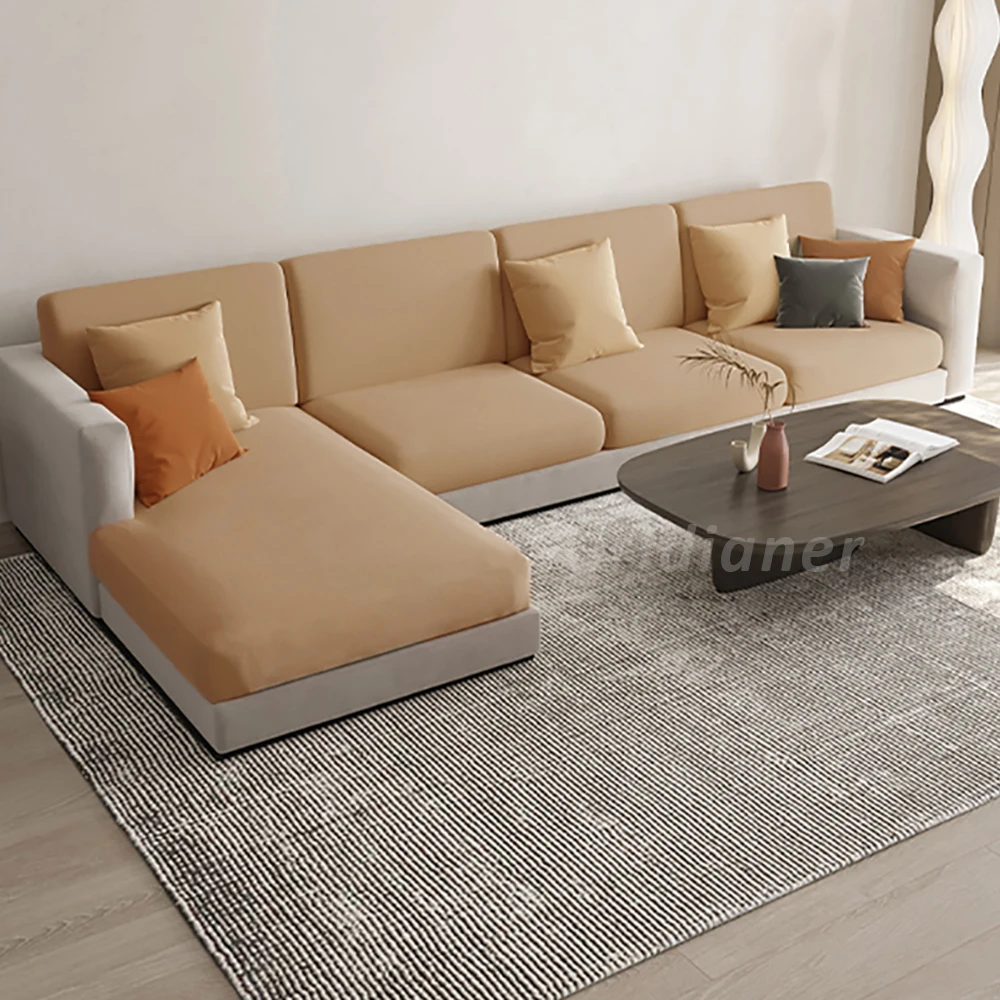Velvet Sofa Seat Cushion Cover for Living Room Soft Elastic Sofa Cover Furniture Protector L Shape Corner Couch Slipcover