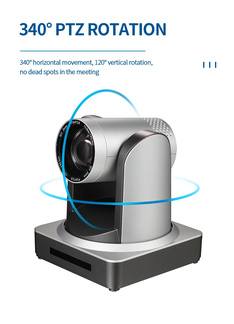 Cámara PTZ HD para videoconferencia, Zoom gran angular, HDMI, SDI