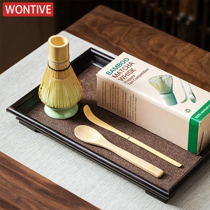 Tea Whisk 3/4/5Pcs Kitchen Accessories Matcha Green Tea Powder Whisk Teaware Japanese Ceremony Bamboo Chasen Tea Tool Brush
