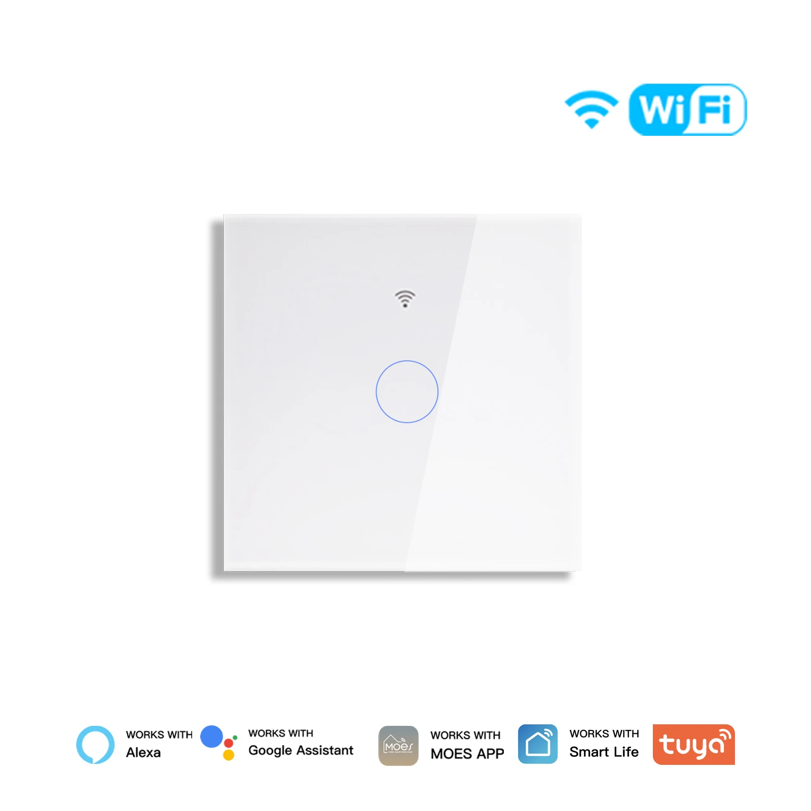 MOES Tuya WiFi مفتاح الإضاءة الذكي الزجاج اللمس سل...
