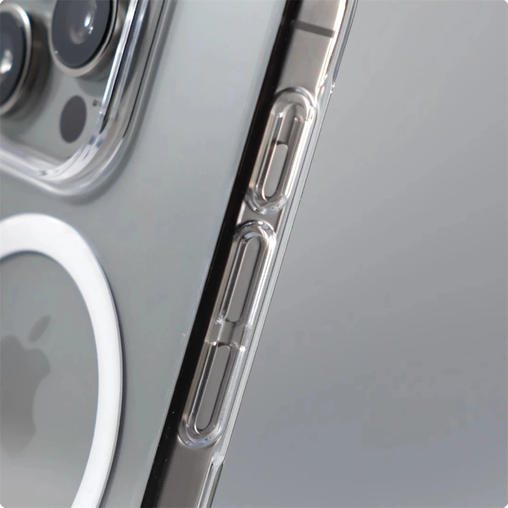 Ultra-Slim Magnetic Wireless Charging Hard Case - HD Transparent