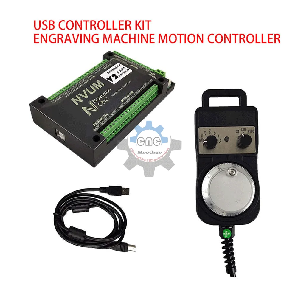 

Mach3 Motion Control System NVUM V2.1 NC Controller Kit NVUM V2.1 3/4/5/6 Axis Control Card And Handwheel For Engraving Machines