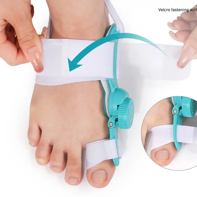 Adjustable Toe Corrector Unisex Bunion Foot Hallux Valgus Braces Rotatable Toe Separator Straightener for Left and Right Foot