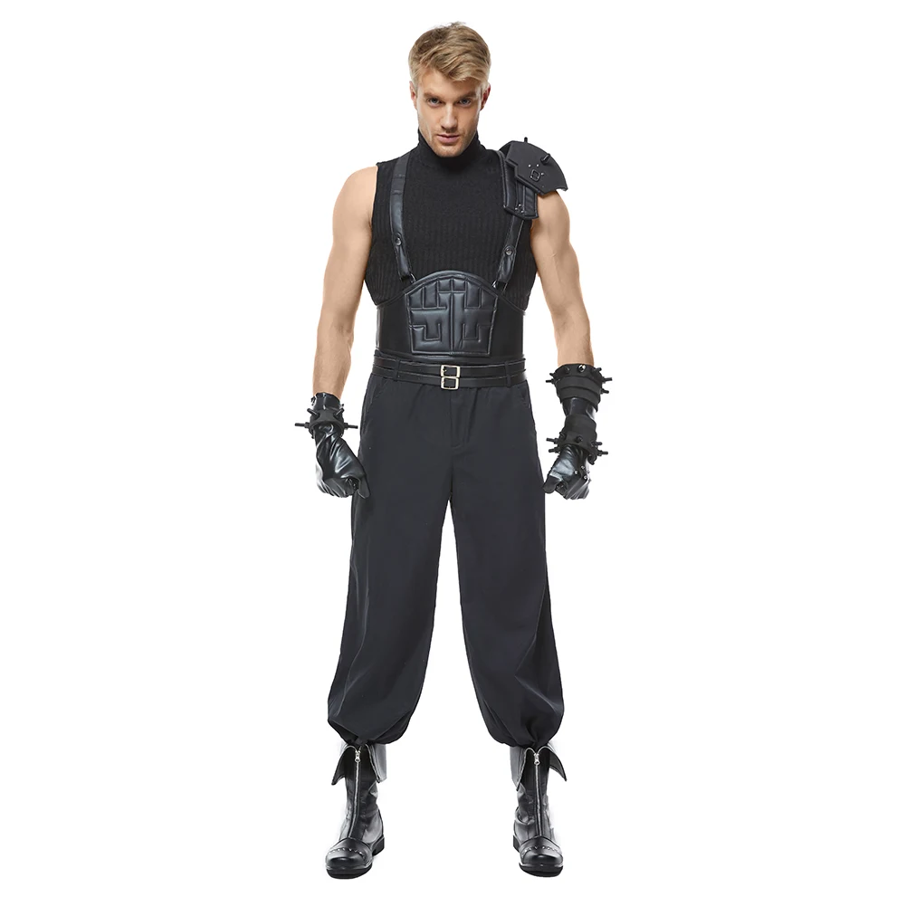 

(In Stock) Final Fantasy VII 7 Cosplay Cloud Strife Cosplay Costume Outfit Uniform Full Suit Halloween Party Costumes