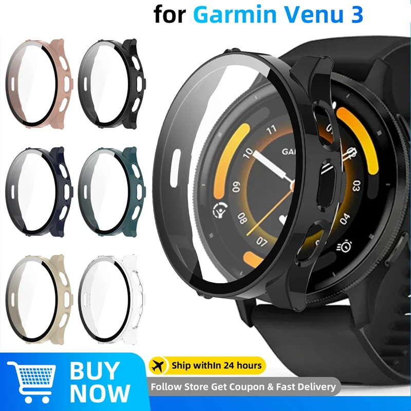 Premium Tempered Glass Screen Protector & Hard PC Protective Bumper Case - Universal Shell Accessories