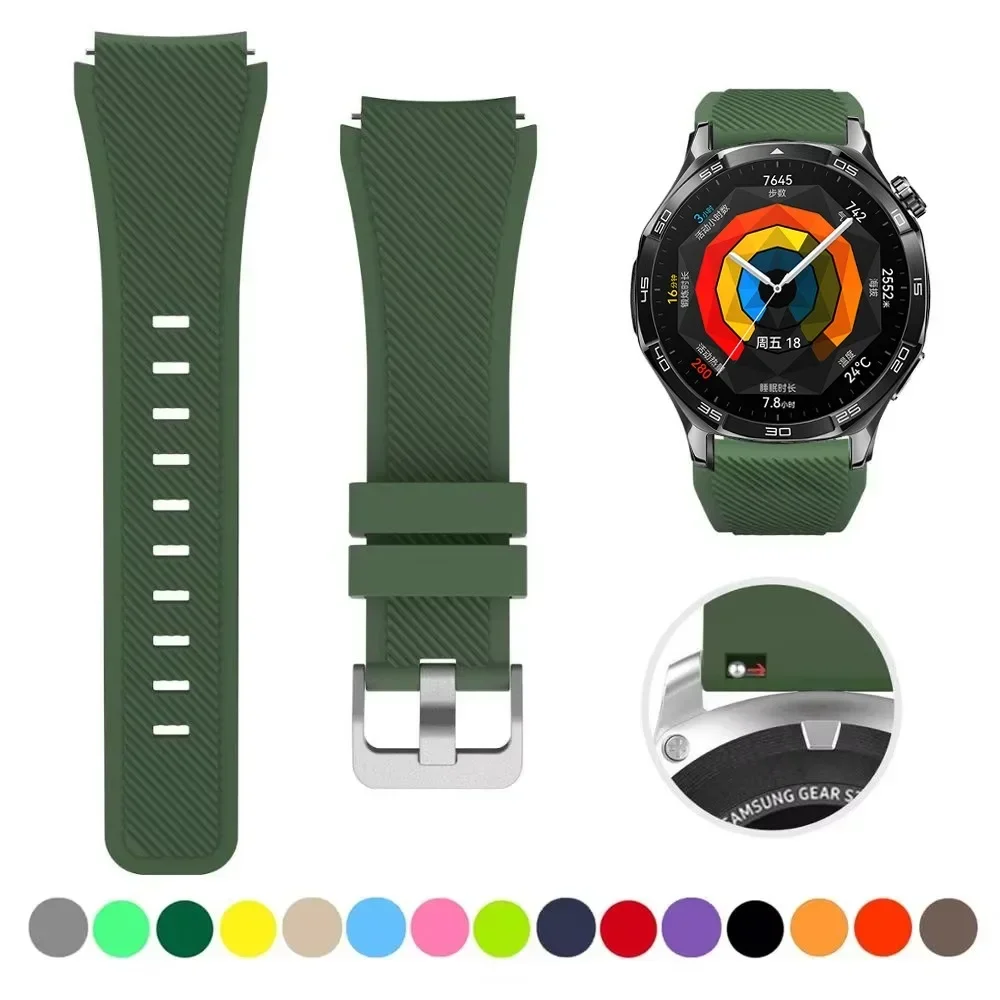 Silicone Smartwatch Strap - 22mm Soft Bracelet Belt