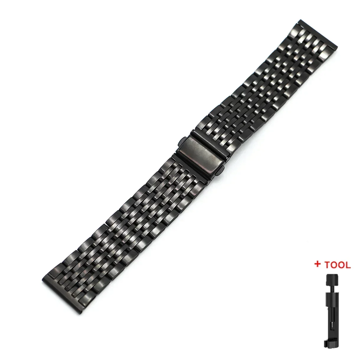 Elegant Stainless Steel Watch Band - 20/22mm Adjustable Strap