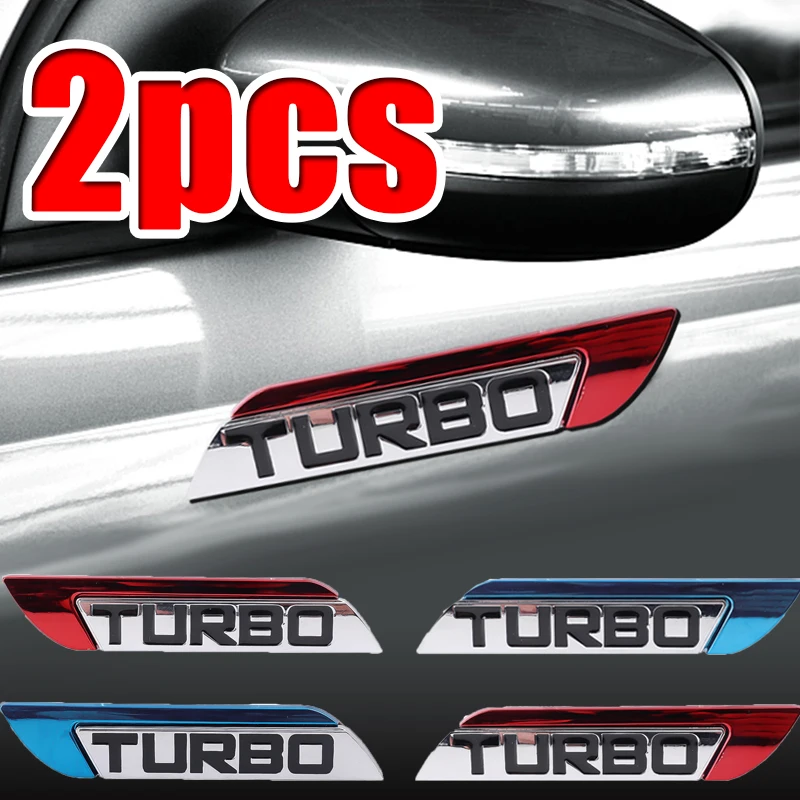 

Fashion TURBO Personalized Three-dimensional Metal Car Stickers Auto Motorcycle Decorative Sticker Automotive Accessories