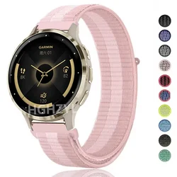 Nylon Magnetic Breathable Loop Watchband, 18/20/22mm Strap - Garmin Venu 3s 2s (21)