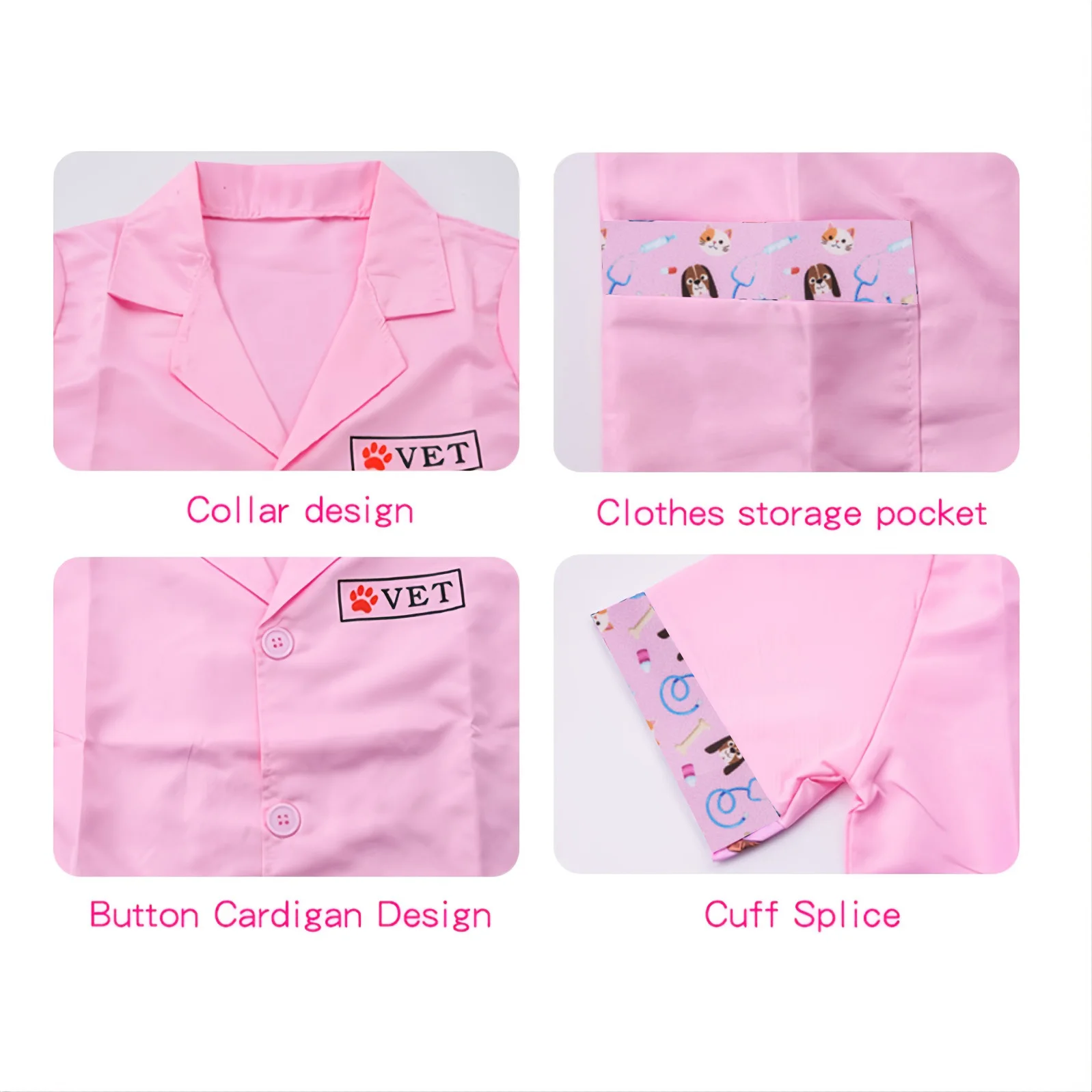 Children's Pet Doctor Role-Play Veterinary Clothing Family Dress Up Toys doctor play set doctor nurse toys doctor toys kit doctor costume