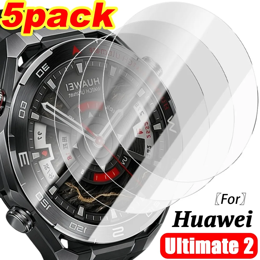 Premium Clear HD Tempered Glass Screen Protector for Huawei Watch Ultimate 2 - Anti-Scratch Protection Film, 1/5 Pack