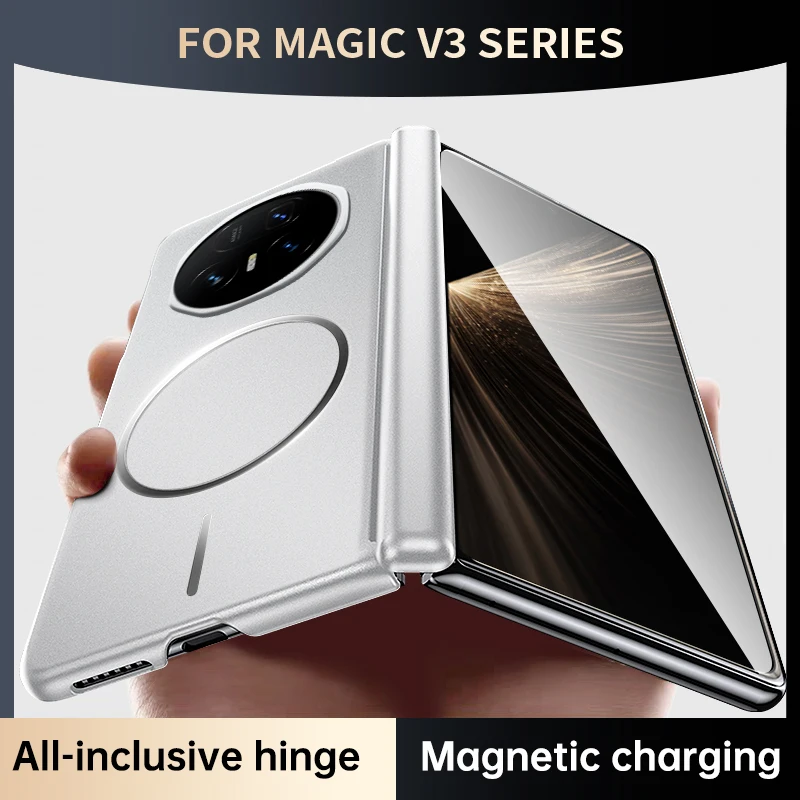 Luxury Metallic Paint Magnetic Folding Back Cover with Shockproof Bumper