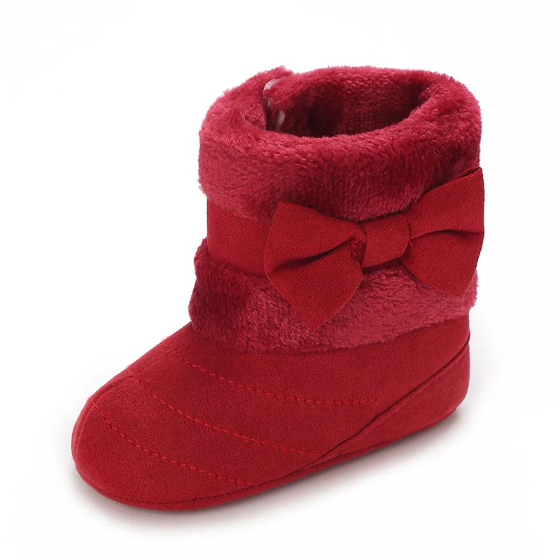 Cute cartoon baby boy comfortable boots, soft and warm lined high ankle boots, casual solid color, non washable, with plush lini