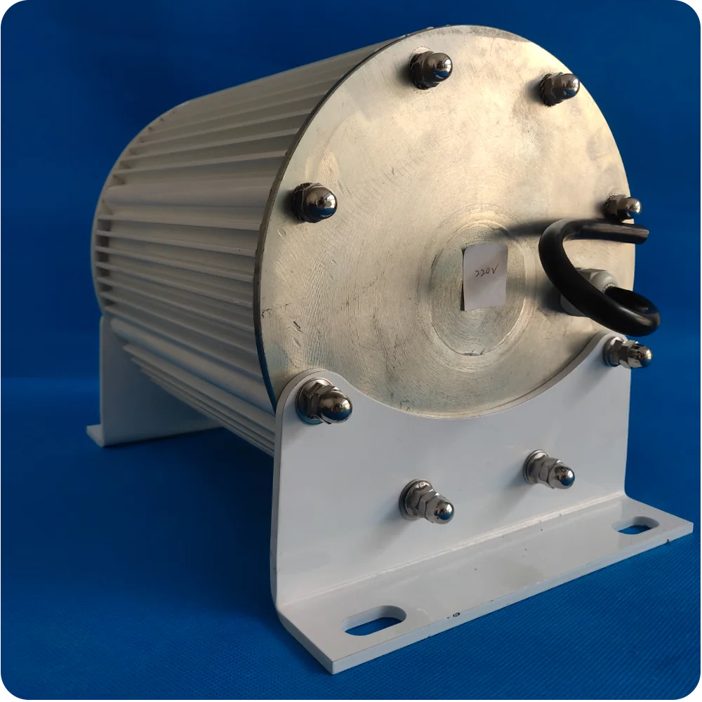 Factory 50KW Electric Generator 24V 48V 96V 120V 220V Low RPM Alternator Permanent Magnet Rare Earth Turbine 50000W With Base