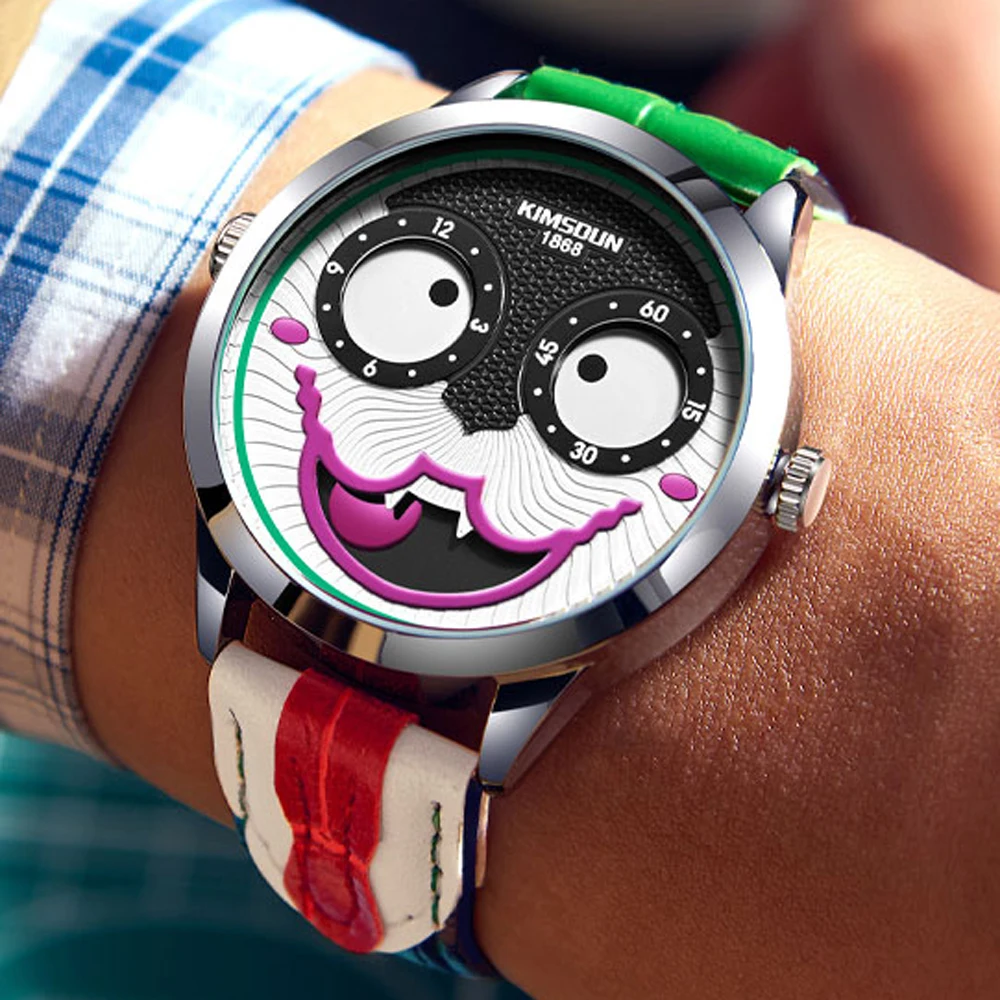 

Classic Joker Men Wrist Watches Top Luxury Brand Waterproof Business Personality Clown Green Male Wristwatches Reloj Hombre