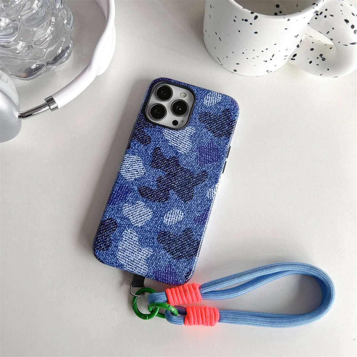 Denim pattern IntInclusive Phone Case for iPhone