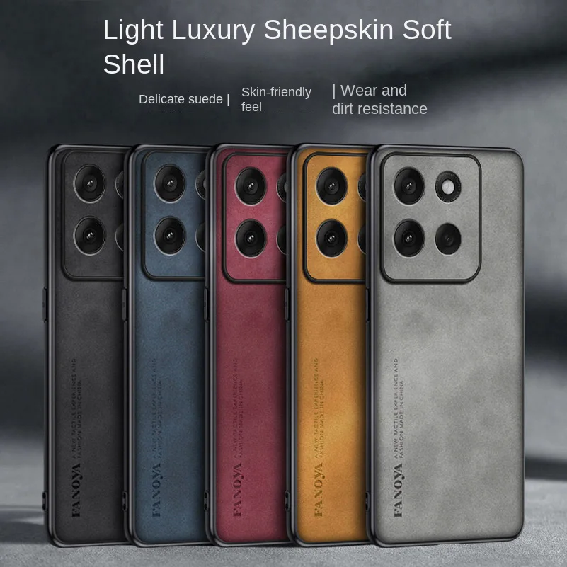 Leather Suede Protective Case with Lens Cover