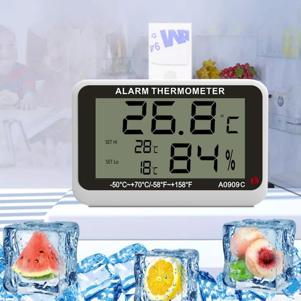 

CX-0909C Indoor Outdoor Thermometer Hygrometer With Alarm Temperature Humidity Monitor Inside Outside Thermometer -58%~+158%