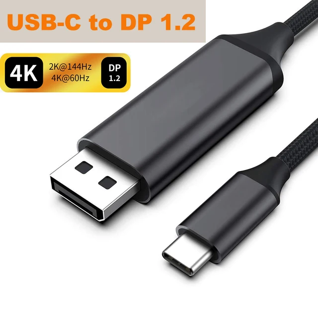 Thunderbolt USB C to Displayport cable 8K 4K 144Hz 2K 165Hz USB 3.1 Type C to DP cable for macbook pro Dell