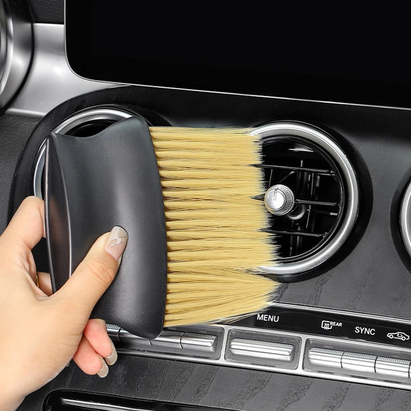 

Car Interior Cleaning Soft Brush Dashboard Air Outlet Gap Dust Removal Plastic Auto Air Conditioner Vent Blind Detailing Cleaner