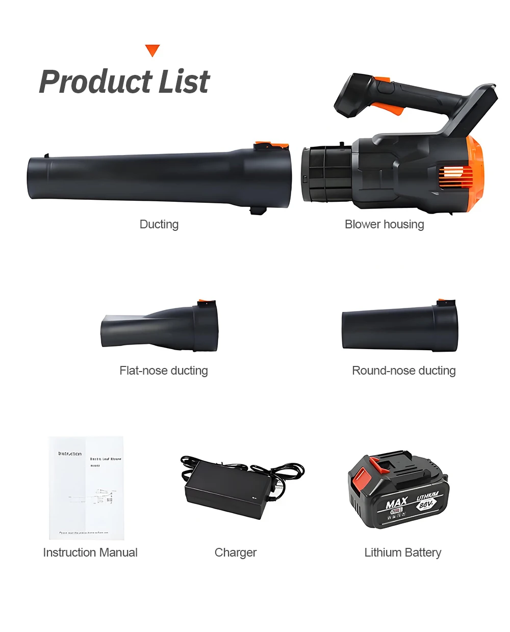 21V Electric Lithium-Ion Leaf Blower Cordless Blower Driveway Turbo Blower Porta