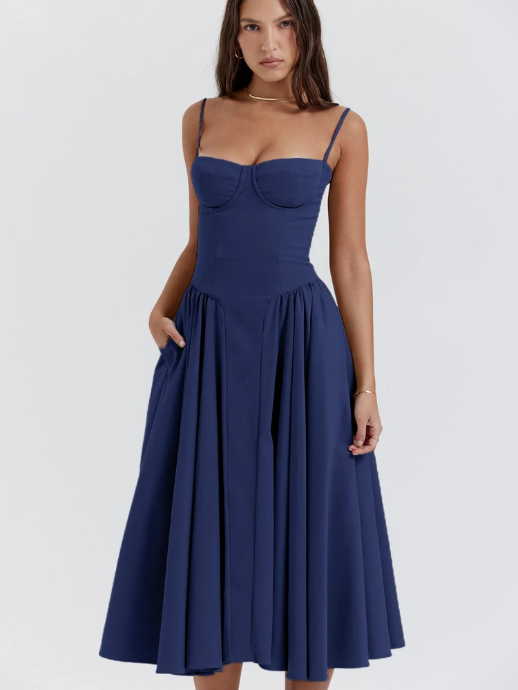 

Women Sleeveless Off Shoulder Dress Spring Summer Streetwear Casual Elegant Bodycon Backless Slip Long dress