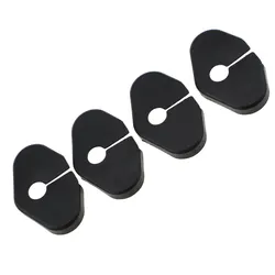 Car Door Lock Cover Protector Set - 4Pc Door Latch Buckle Accessories (Black)