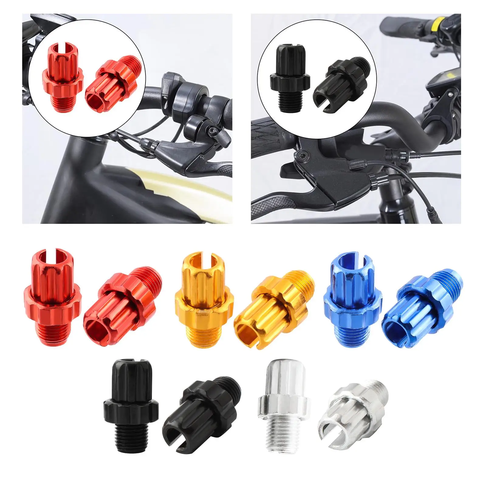Tornillos de ajuste de palanca de freno de bicicleta, perno de fijación, Cable de freno, 2 uds.