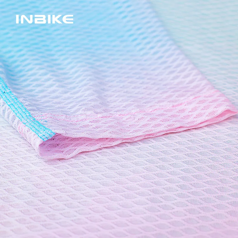 INBIKE Women's Cycling Short Sleeve Breathable Sweat Wicking Road Cycling Jersey Mesh Round Neck Mountain Bike Jersey