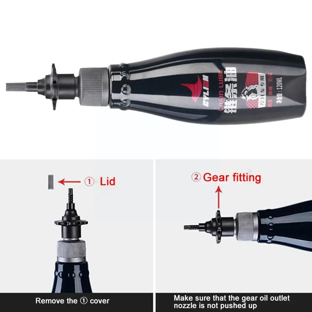 Engine Oil Motorcycle Chain Lubricant Agent 120ml Motorcycle chain lube Protection Lubrication Against Long-lasting Oil Kit machinery lubrication oil engine oil additive motorcycle lube applicator