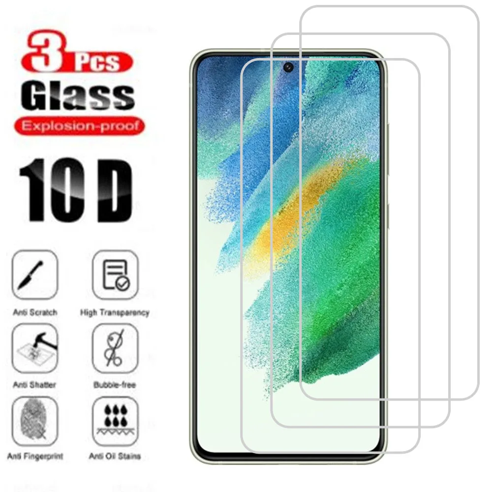 

3pcs 9H Original Protective Tempered Glass For Samsung Galaxy S21 FE 5G 6.4" S21FE G990 Screen Protective Protector Cover Film