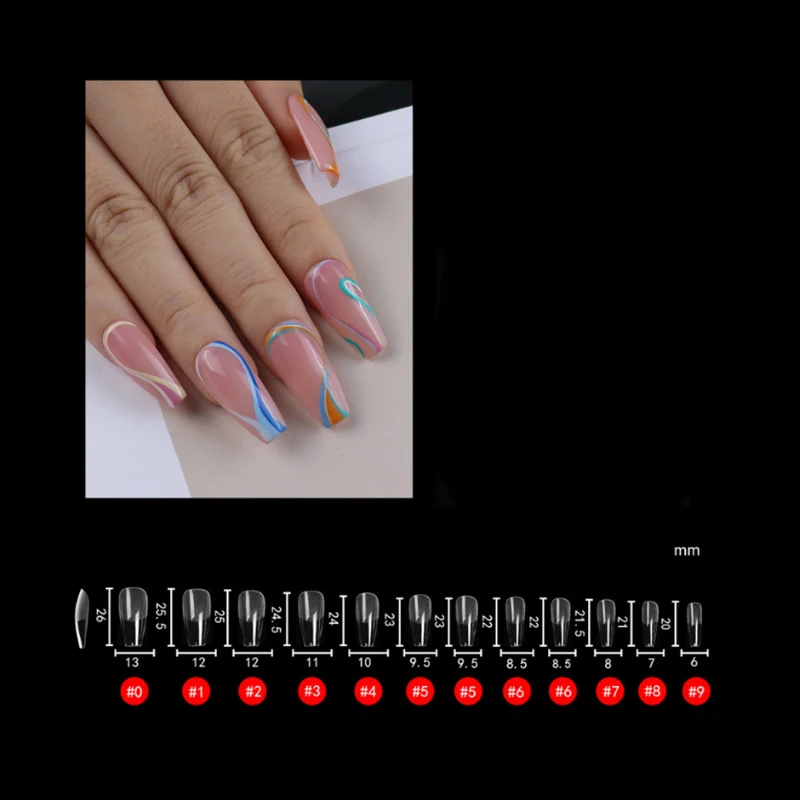Fake Nails False Nails Nail Tips False Nail Tips Press on Coffin Semi Frosted Full Cover Mid Length 240Pcs Each Bag