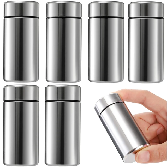 Small Storage Jars with Lids, 1.4oz Portable Aluminum Storage