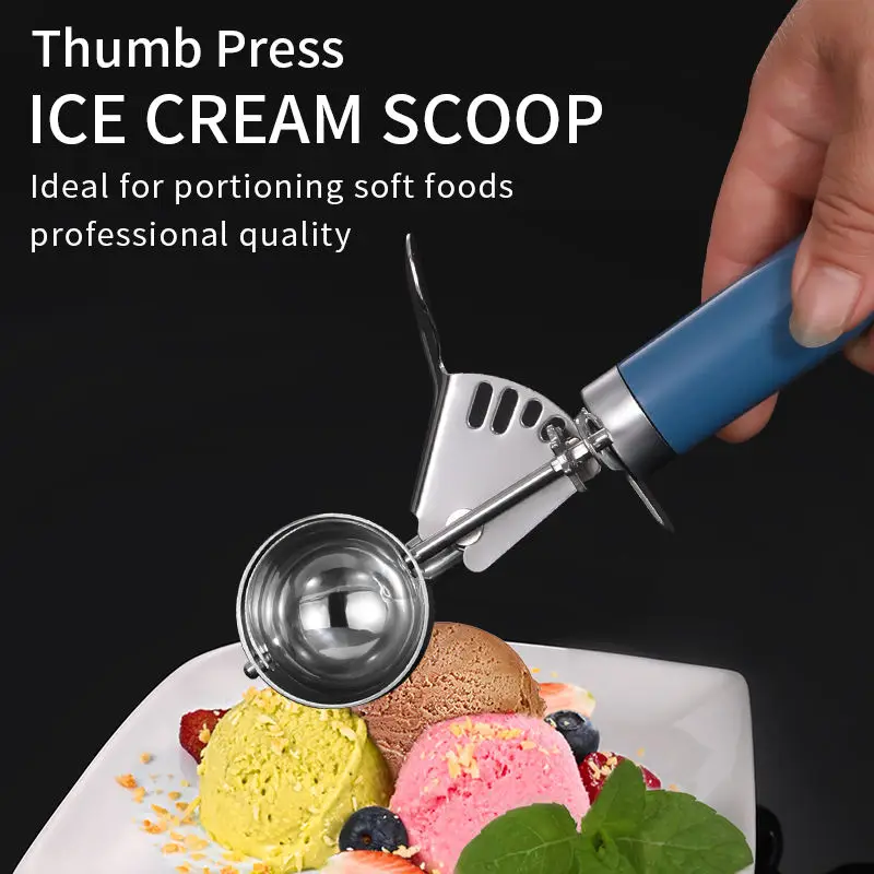 Stainless Steel Trigger Release Ice Cream Dough Scoop Digger Spade Ball Maker Ice cream Scooper Cream spoon Cookie Scoop