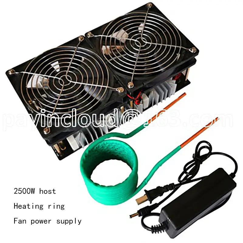 

2500W ZVS Induction Heater Induction Heating PCB Board High Frequency Heating Machine Melted Metal + 48V Coil Mayitr