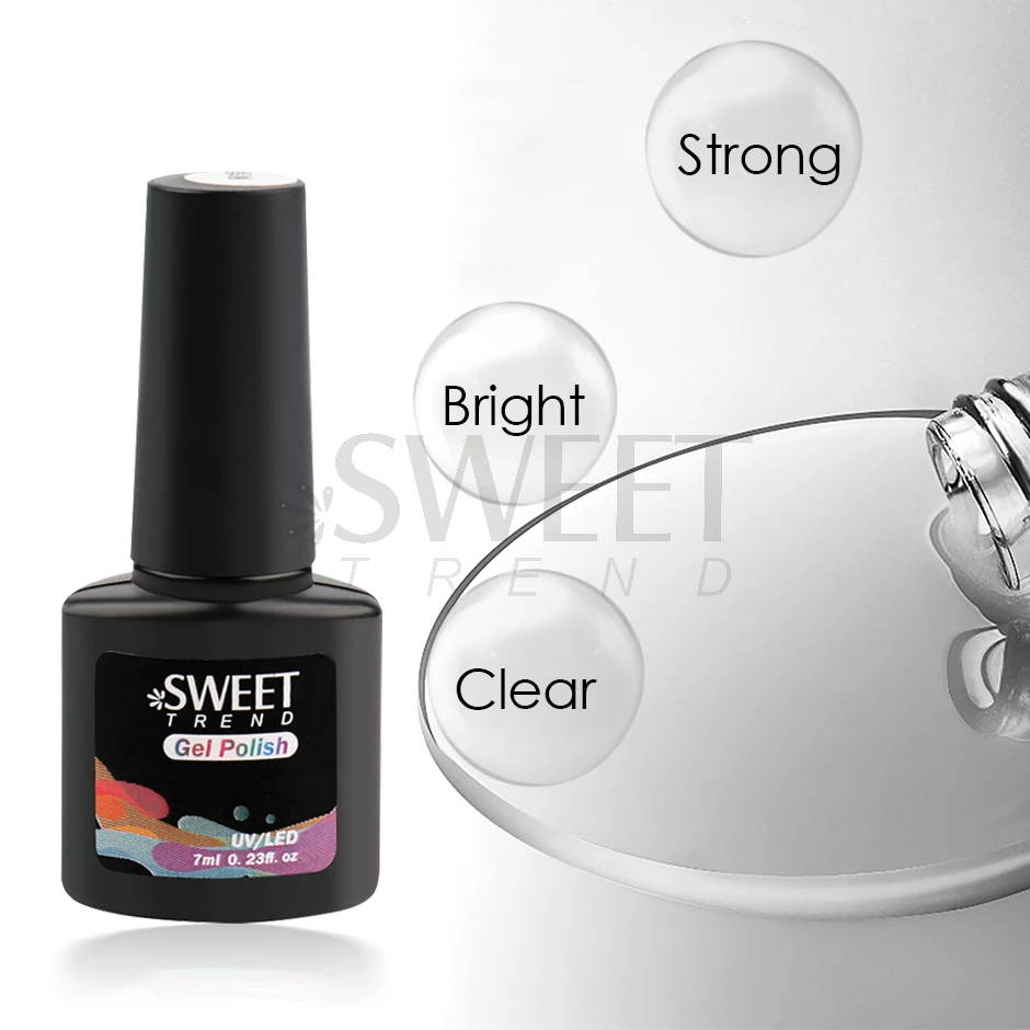 7ml Super No Wipe Top Coat Nail Polish Transparent Matte Glossy Soak Off Function Gel Glossy Lasting UV Varnishes Manicure JIS36