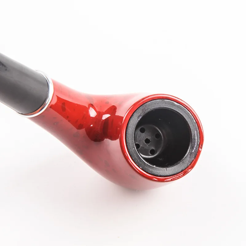 Tobacco Pipe Herb Smoking Pipe Smoking Pipe 1pc Dry Smoke Tobacco Pipe Tobacco Pipe With Filter Core Curved Circulation Filter Iron Pot Tobacco Pipe