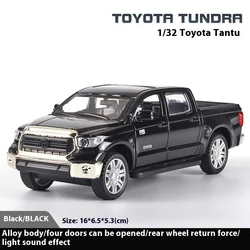 Off - Road Alloy Diecast Pickup Truck with Sound & Light Features - High Simulation Toy Gift and Desktop Ornament (Black)