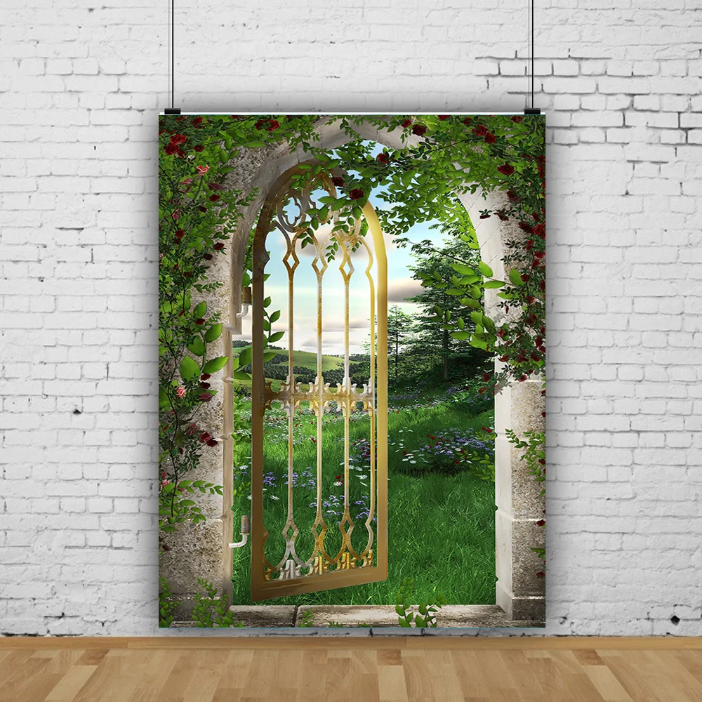 

SHUOZHIKE Fairy Tales Wonderland Photography Backdrop Fantasy Dream Gate Birthday Portrait Background Photo Studio QH-02