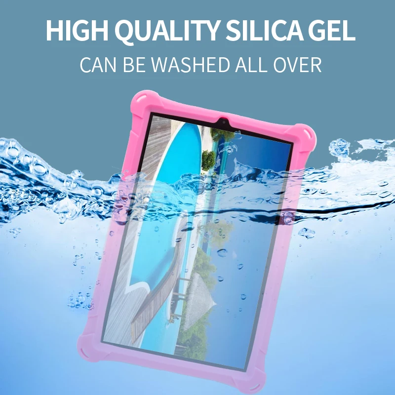 Shockproof Silicone Tablet Stand Cover with Soft Case and Shoulder Straps