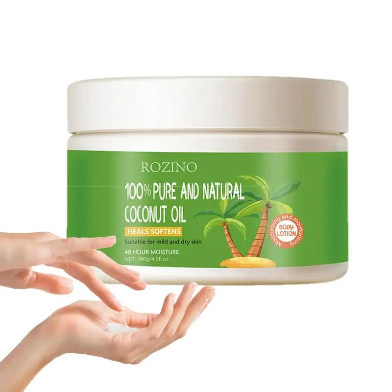 

Кокосовое масло, увлажняющий крем, увлажняющий крем для тела для женщин, 140 г, питательный лосьон для тела, увлажняющий крем