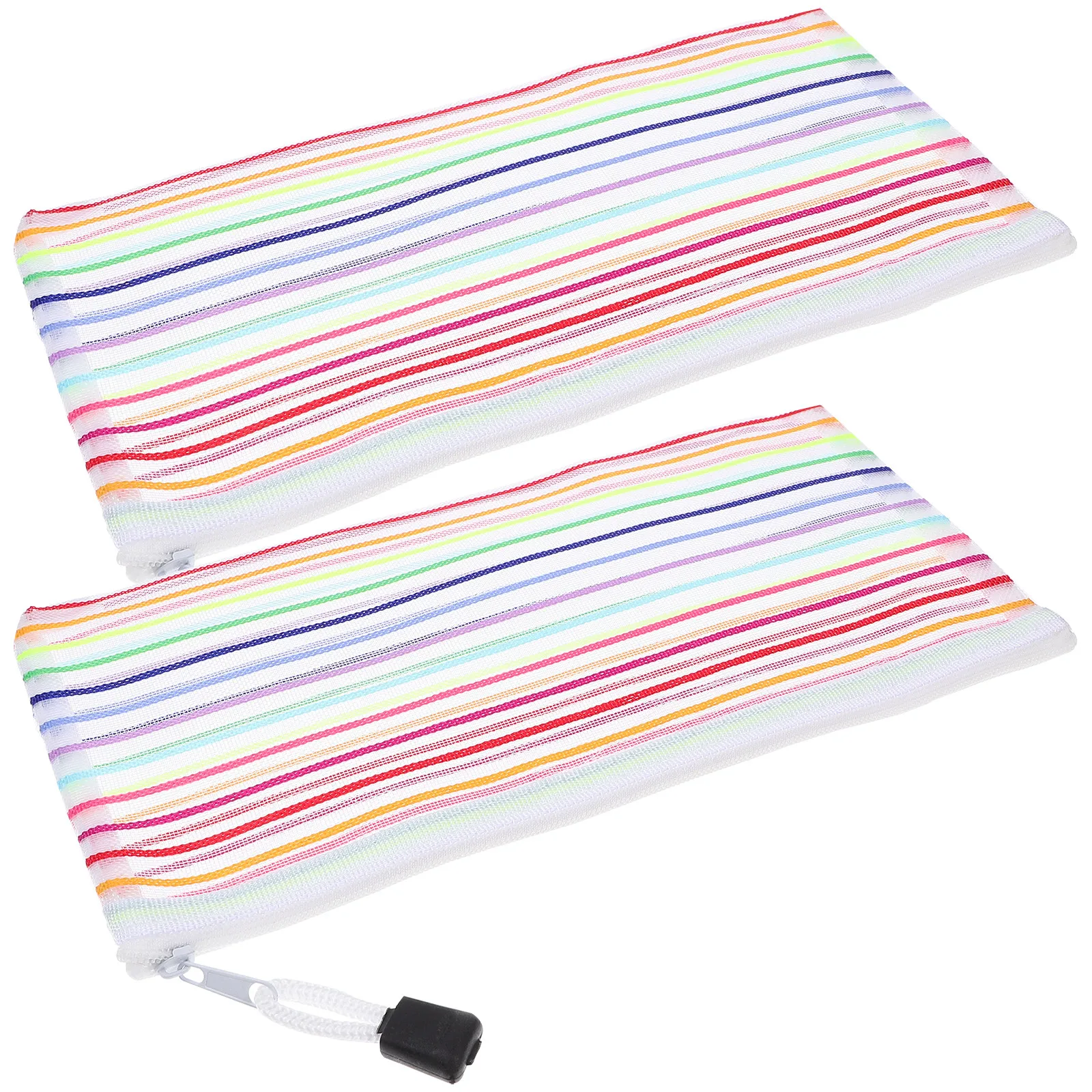 6Pcs 영수증 가방 돈 정리함 옥스포드 천 알루미늄 합금 지퍼 메쉬 파우치 현금 쿠폰 티켓 머니 백