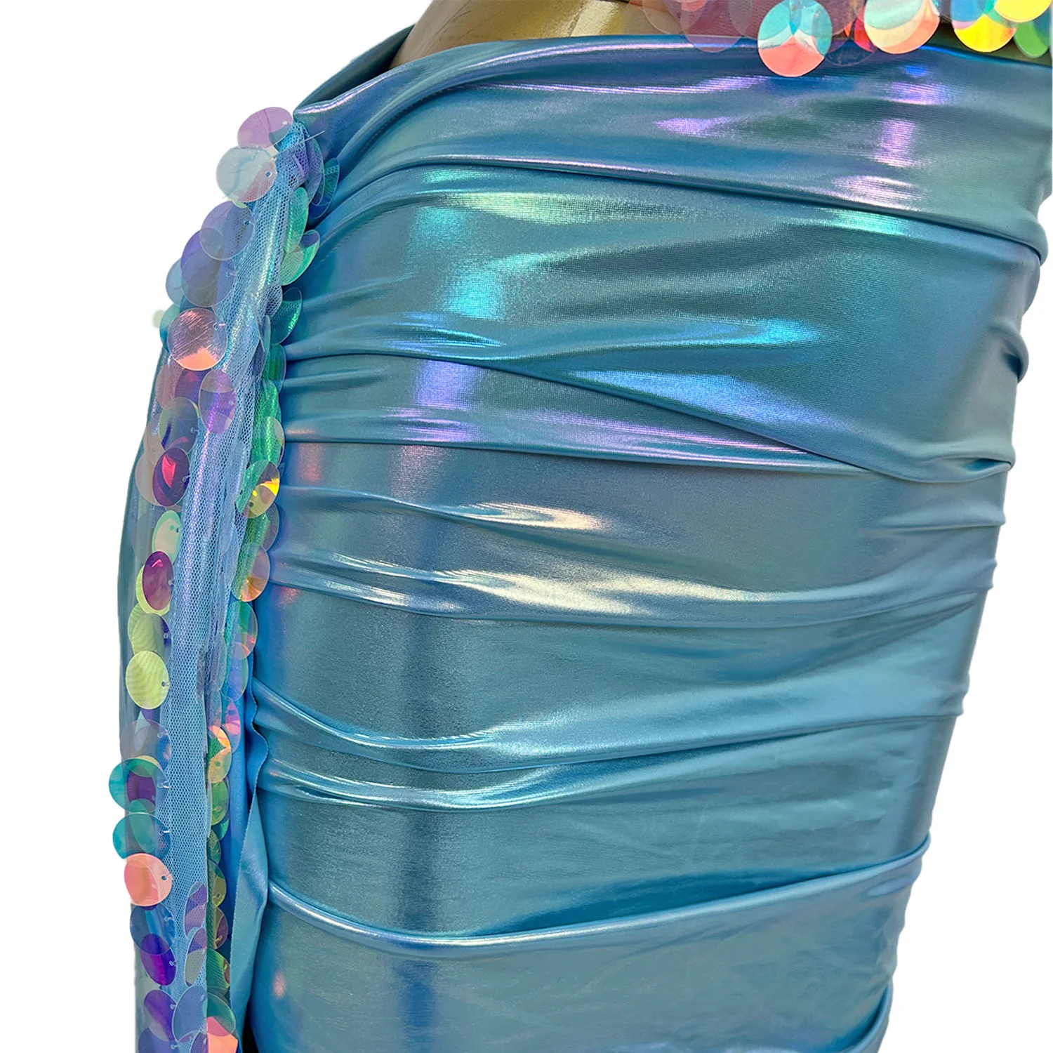 Candy Colored Ribbon Skirt Sexy Tight Corset Skirt Set with Sequins Nightclub Club Stage Performance Costume Party Dress yingbi